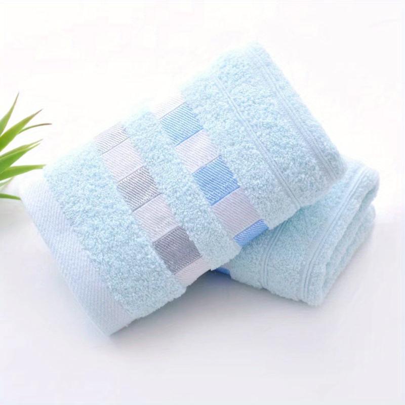 Soft Plaid Pattern Hand Towel for Home Bathroom, Skin-friendly Face Towel