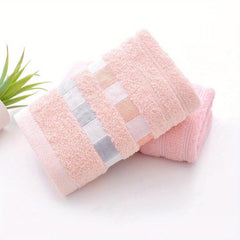 Soft Plaid Pattern Hand Towel for Home Bathroom, Skin-friendly Face Towel