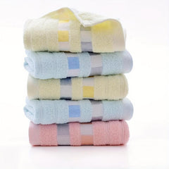 Soft Plaid Pattern Hand Towel for Home Bathroom, Skin-friendly Face Towel
