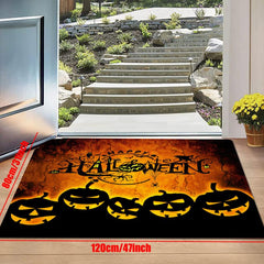 Halloween Pumpkin Pattern Floor Mat Non Slip Soft Area Rug