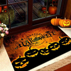 Halloween Pumpkin Pattern Floor Mat Non Slip Soft Area Rug