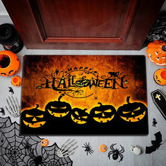 Halloween Pumpkin Pattern Floor Mat Non Slip Soft Area Rug