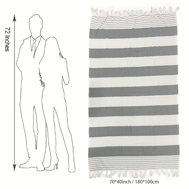 Stripe Bath Sheet Oversized Bath Towel Highly Absorbent Quick Drying