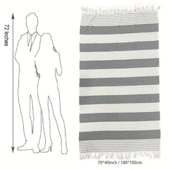 Stripe Bath Sheet Oversized Bath Towel Highly Absorbent Quick Drying