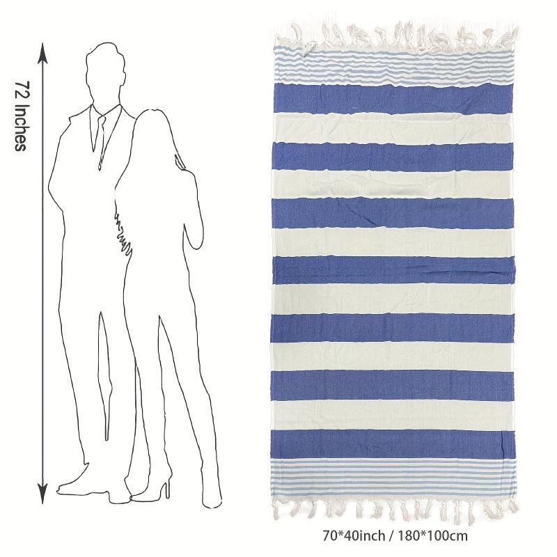 Stripe Bath Sheet Oversized Bath Towel Highly Absorbent Quick Drying