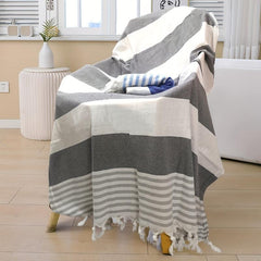 Stripe Bath Sheet Oversized Bath Towel Highly Absorbent Quick Drying
