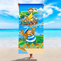 Quick Drying Microfiber Beach Towel Soft Absorbent Sand Proof Travel Outdoor