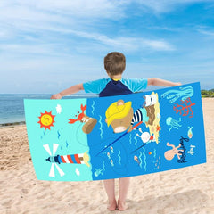 Quick Drying Microfiber Beach Towel Soft Absorbent Sand Proof Travel Outdoor
