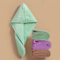 Coral Fleece Hair Towel Soft Drying Cap Quick Absorbent Wrap Towel