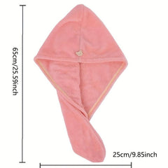 Coral Fleece Hair Towel Soft Drying Cap Quick Absorbent Wrap Towel