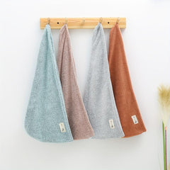 Bamboo Charcoal Hair Towel Absorbent Quick Drying Cap
