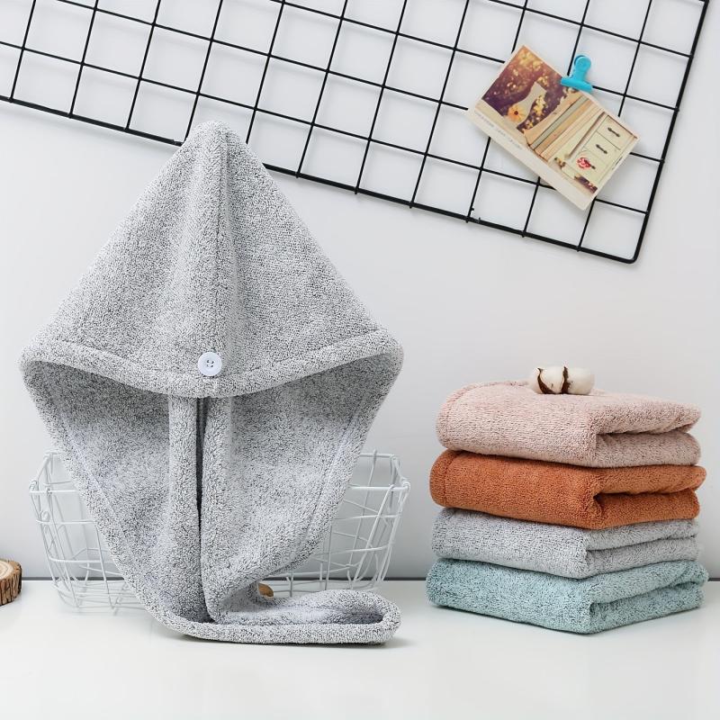 Bamboo Charcoal Hair Towel Absorbent Quick Drying Cap