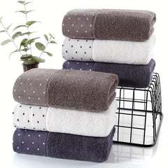 3pcs Polka Dots Hand Towel Soft Skin-friendly Face Towel Absorbent Towel
