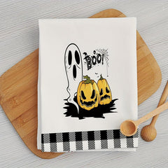 Halloween Pattern Dish Towels Set Pumpkin Dish Cloths Home Decoration Towels