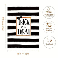 Halloween Pattern Dish Towels Set Pumpkin Dish Cloths Home Decoration Towels