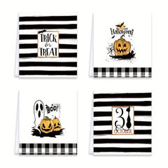 Halloween Pattern Dish Towels Set Pumpkin Dish Cloths Home Decoration Towels