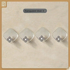4pcs Self Adhesive Flower Utility Hooks for Bathroom Towel Hanger