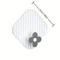 4pcs Self Adhesive Flower Utility Hooks for Bathroom Towel Hanger