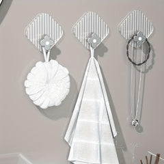 4pcs Self Adhesive Flower Utility Hooks for Bathroom Towel Hanger