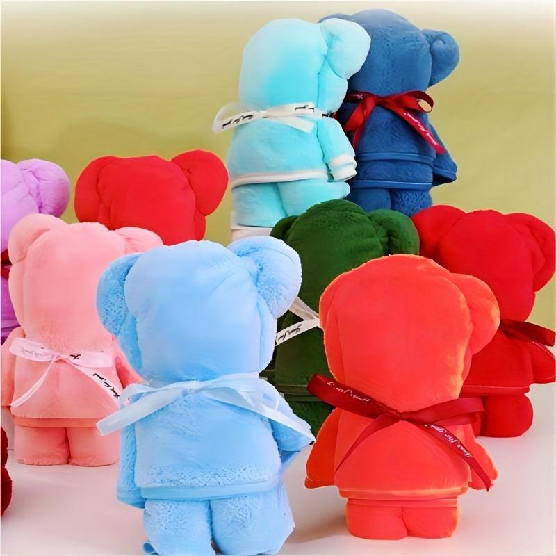 Bear Hand Towel Coral Velvet Soft Thickened Hand Towel
