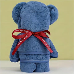 Bear Hand Towel Coral Velvet Soft Thickened Hand Towel