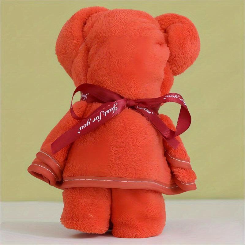 Bear Hand Towel Coral Velvet Soft Thickened Hand Towel