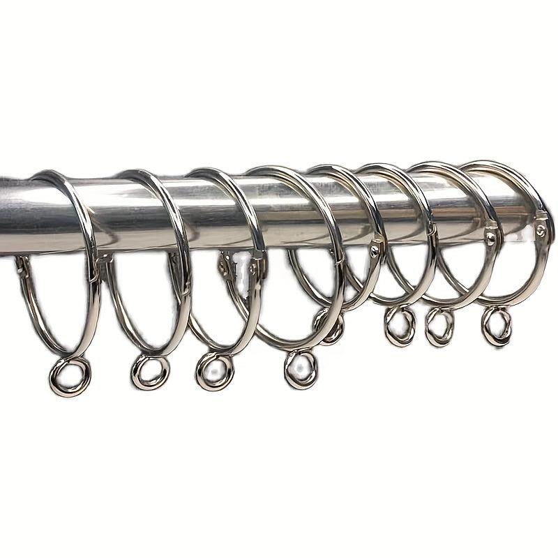 10pcs Stainless Steel Metal Ring for Bathroom Shower Curtain Rod Window Curtain