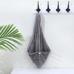 Microfiber Hair Towel Hair Turbans for Wet Hair Drying Anti Frizz Pink Grey