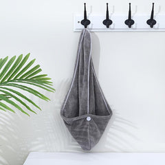 Microfiber Hair Towel Hair Turbans for Wet Hair Drying Anti Frizz Pink Grey