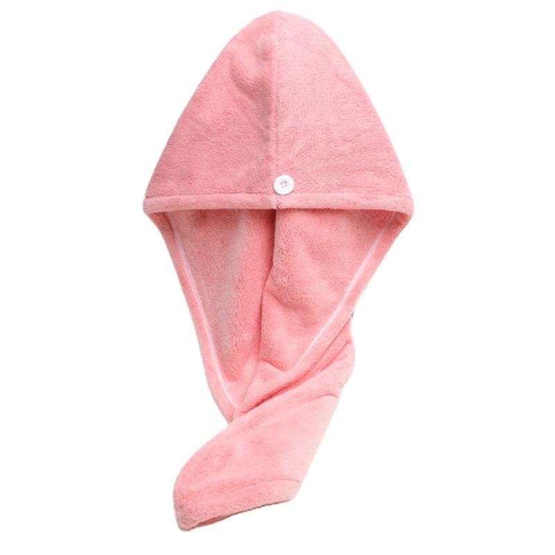 Microfiber Hair Towel Hair Turbans for Wet Hair Drying Anti Frizz Pink Grey