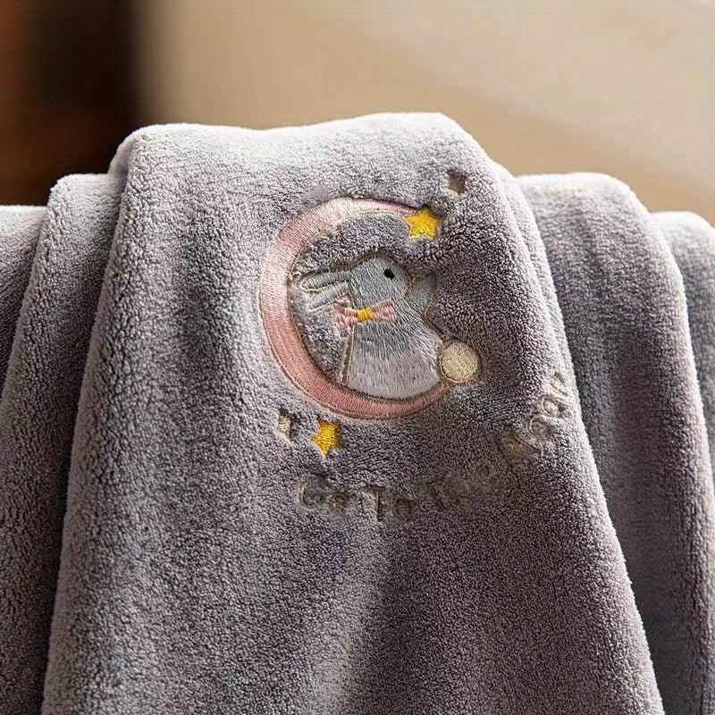 Quick Drying Rabbit Print Bath Towel for Summer Shower Couple Style