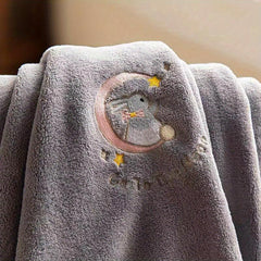 Quick Drying Rabbit Print Bath Towel for Summer Shower Couple Style