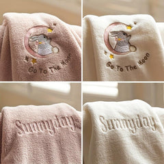 Quick Drying Rabbit Print Bath Towel for Summer Shower Couple Style