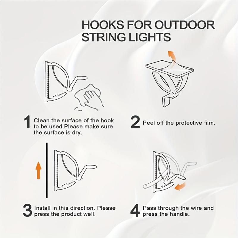 String Lights Hook Cable Light Clip Cord Holder Hanging Siding Hook