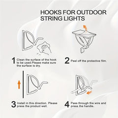 String Lights Hook Cable Light Clip Cord Holder Hanging Siding Hook