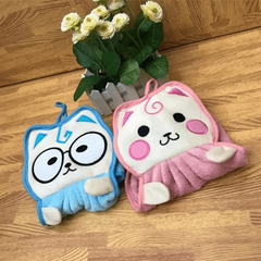 Cat Pattern Hanging Towel Absorbent Soft Towel