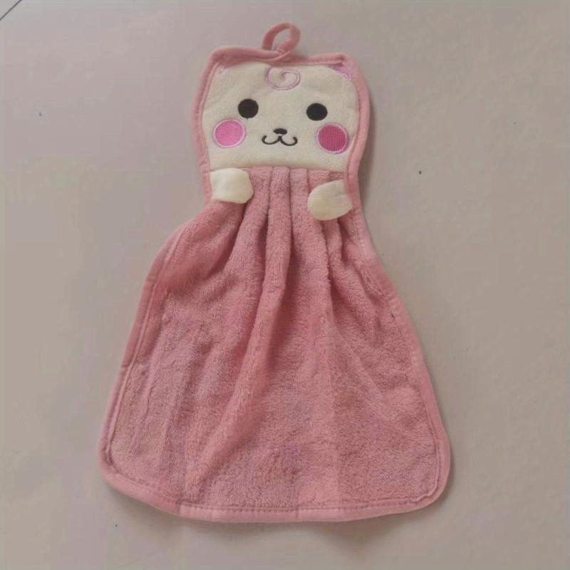 Cat Pattern Hanging Towel Absorbent Soft Towel