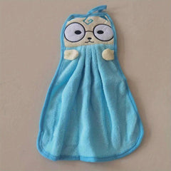 Cat Pattern Hanging Towel Absorbent Soft Towel