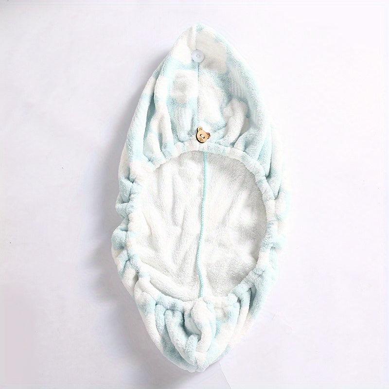 Soft Hair Drying Cap Coral Fleece Thickened Hair Towel Bathroom Water Absorbent