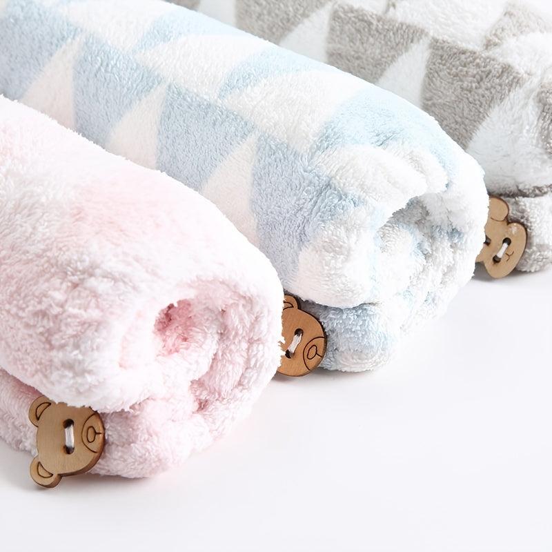 Soft Hair Drying Cap Coral Fleece Thickened Hair Towel Bathroom Water Absorbent