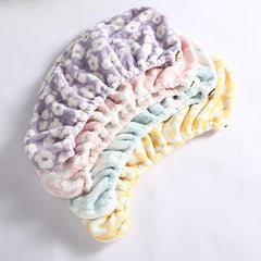 Soft Hair Drying Cap Coral Fleece Thickened Hair Towel Bathroom Water Absorbent
