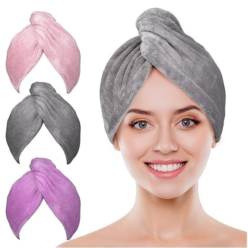 Coral Fleece Headcloth Microfiber Towel Quick Dry Shower Cap