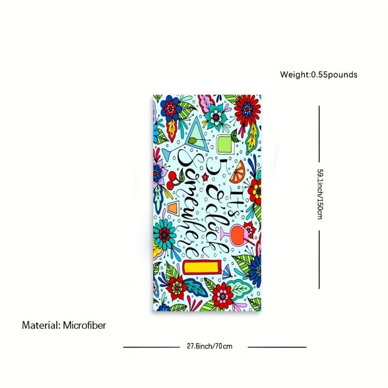 Microfiber Quick Dry Beach Towel Colorful Print for Summer, Adults
