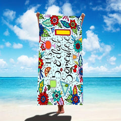 Microfiber Quick Dry Beach Towel Colorful Print for Summer, Adults