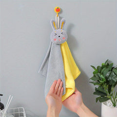 Coral Fleece Rabbit Fingertip Towel Quick Drying Absorbent