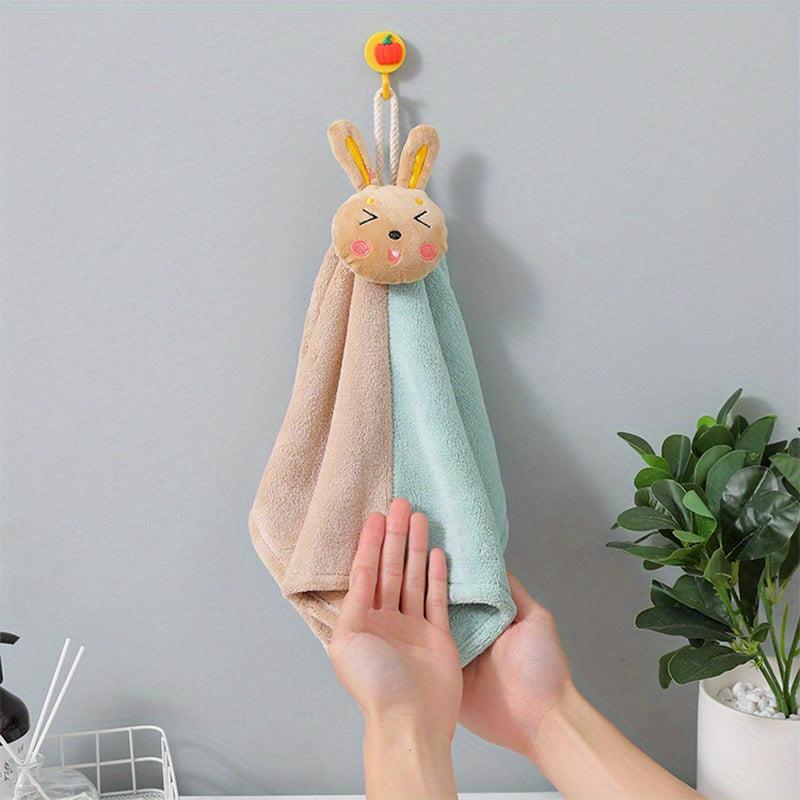 Coral Fleece Rabbit Fingertip Towel Quick Drying Absorbent