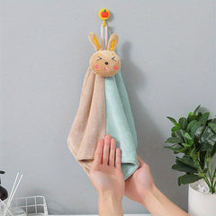 Coral Fleece Rabbit Fingertip Towel Quick Drying Absorbent