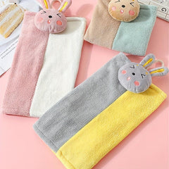 Coral Fleece Rabbit Fingertip Towel Quick Drying Absorbent