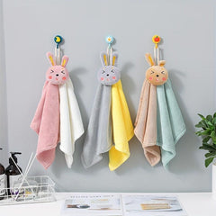 Coral Fleece Rabbit Fingertip Towel Quick Drying Absorbent
