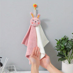 Coral Fleece Rabbit Fingertip Towel Quick Drying Absorbent